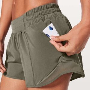 Sage Green Lululemon Hotty Hot shorts 2.5